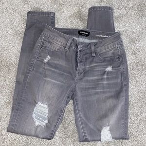 Bebe Ripped Skinny Jeans